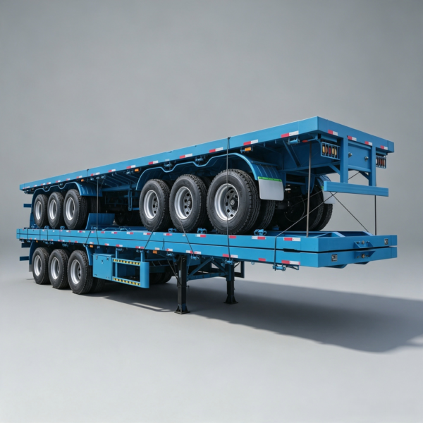 80 Ton 4 Axle Flatbed Trailer